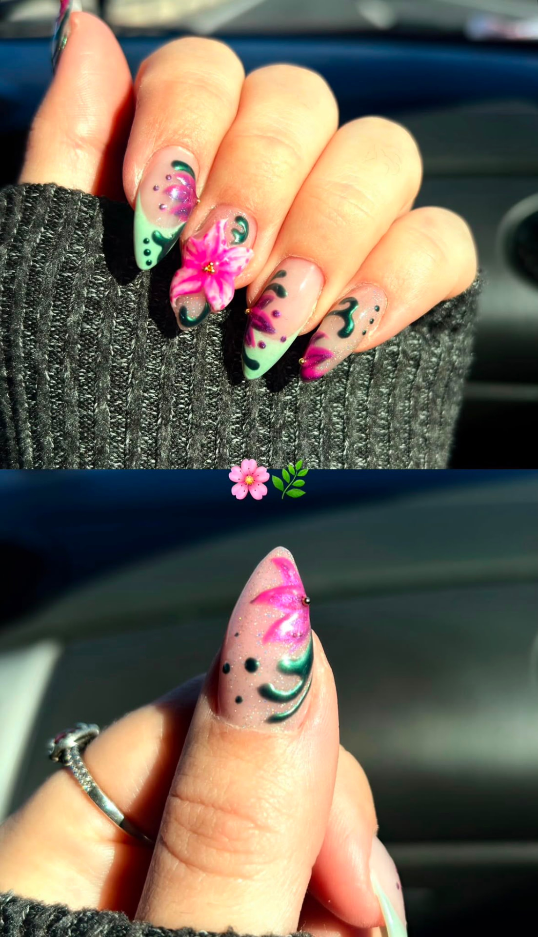 Diseño de uñas realizado en NOVA nail studio